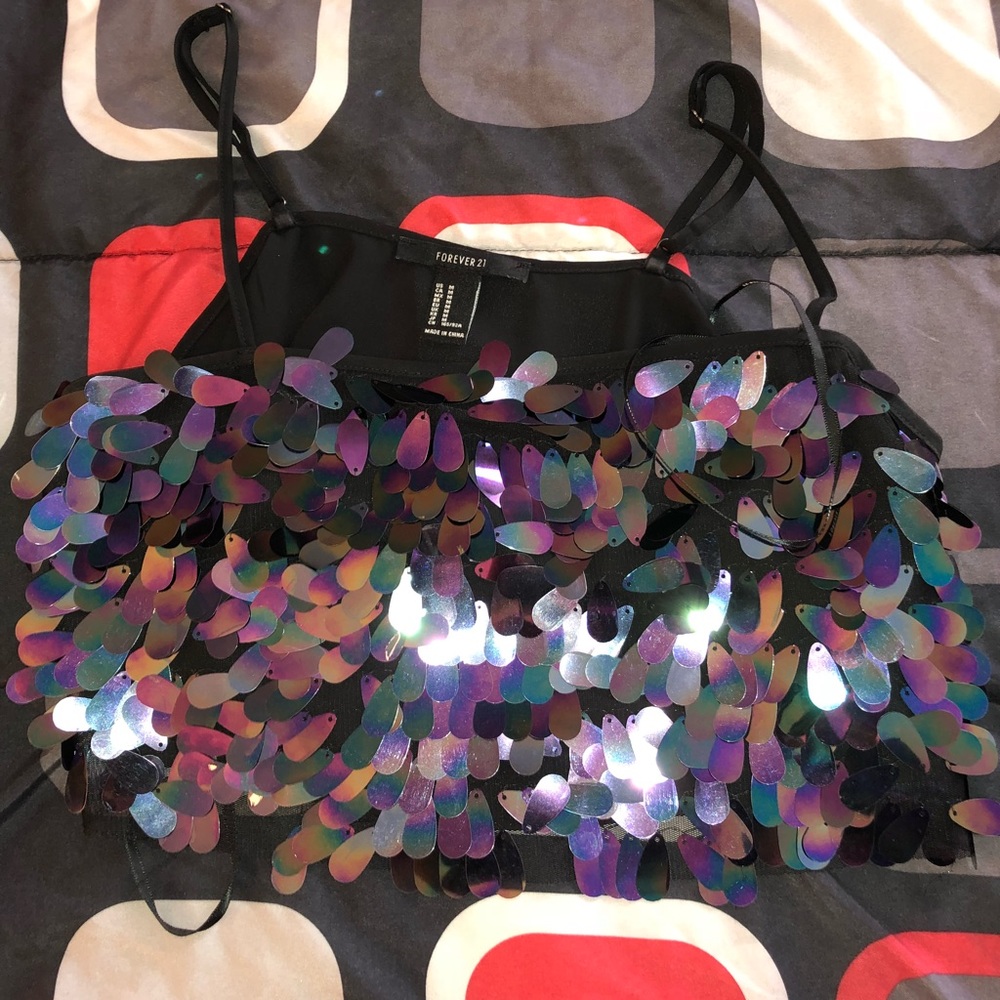 Forever 21 multi color crop top